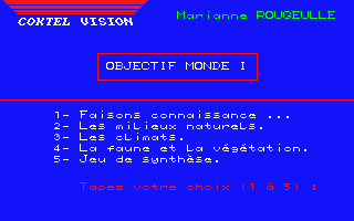 Objectif Monde I atari screenshot