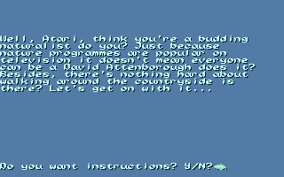 Obscure Naturalist atari screenshot