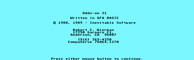 Odds-on 21 — screenshot 1