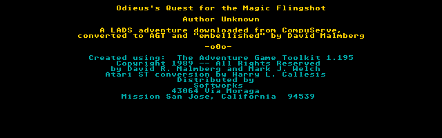 Odieus Quest for the Magic Flingshot — screenshot 1