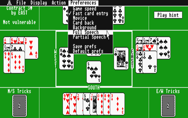Omar Sharif's Bridge atari screenshot