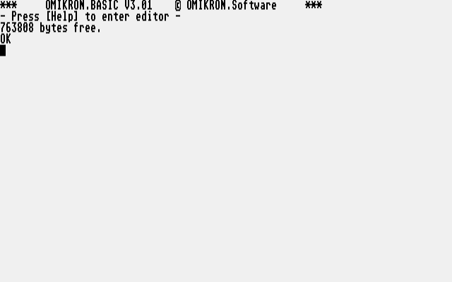 Omikron BASIC — screenshot 1
