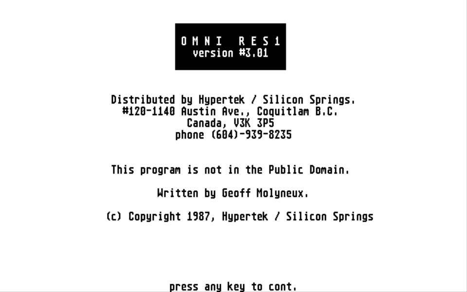 Omnires atari screenshot