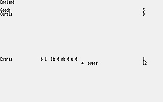 One Day Cricket atari screenshot