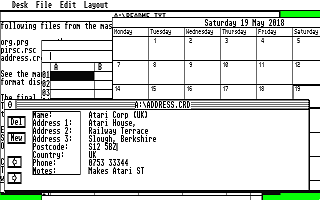 Organiser atari screenshot