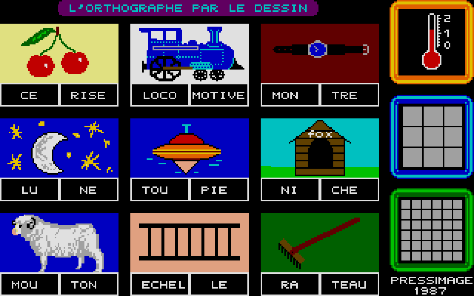 Orthographe par le Dessin (L') atari screenshot