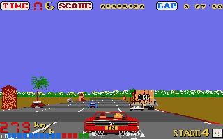 Out Run atari screenshot