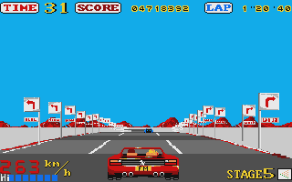 Out Run atari screenshot