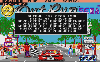 Out Run atari screenshot