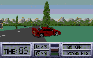 Out Run Europa atari screenshot