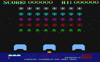 Overscan Invaders atari screenshot
