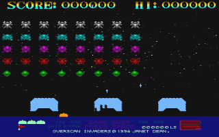 Overscan Invaders atari screenshot