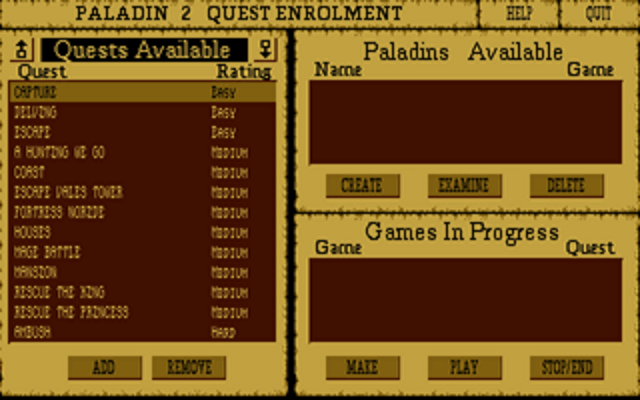 Paladin II atari screenshot