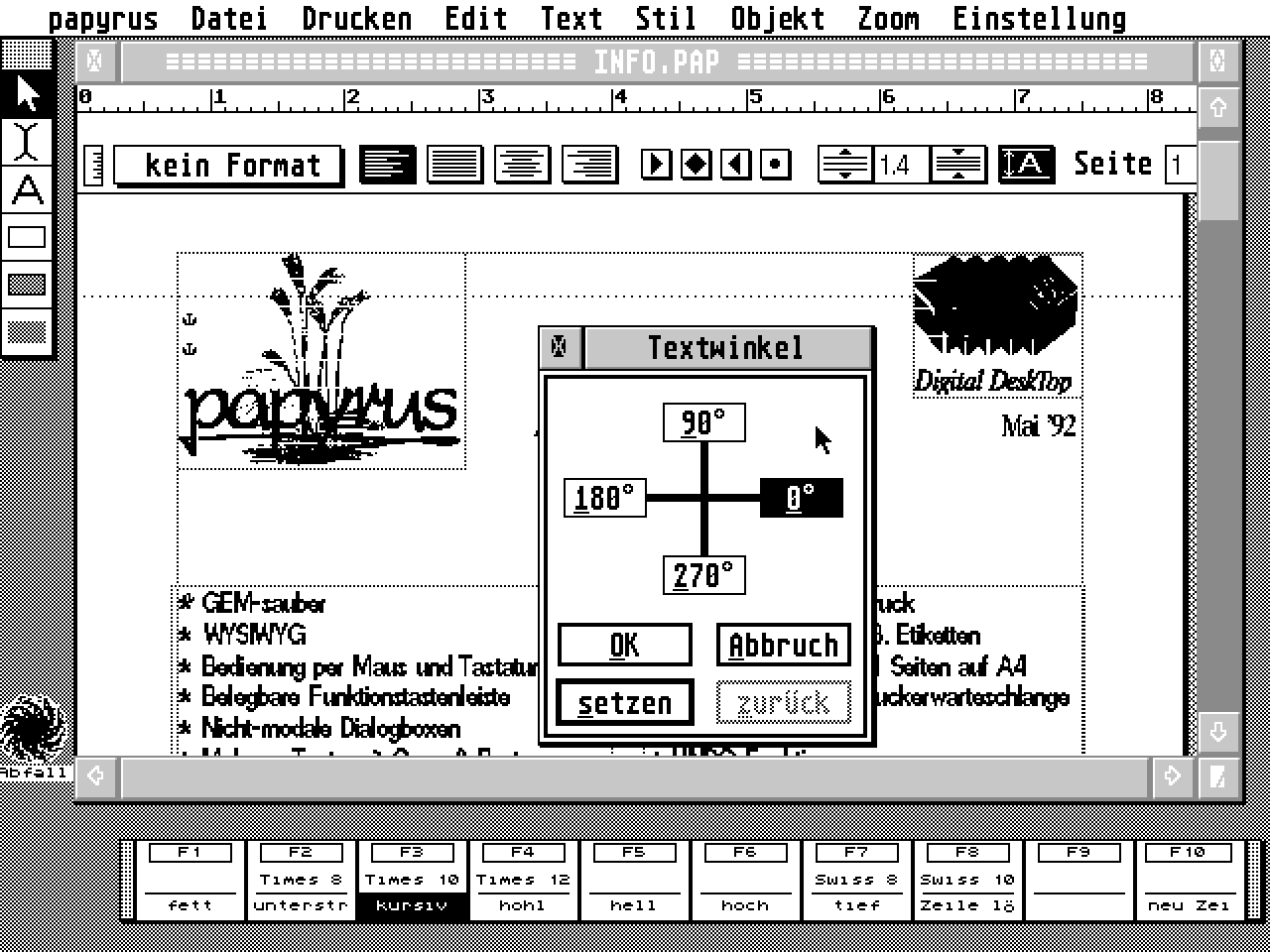 Papyrus atari screenshot