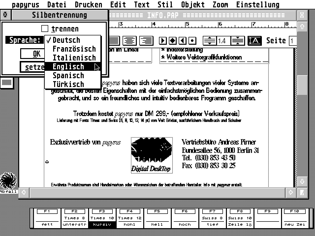 Papyrus atari screenshot