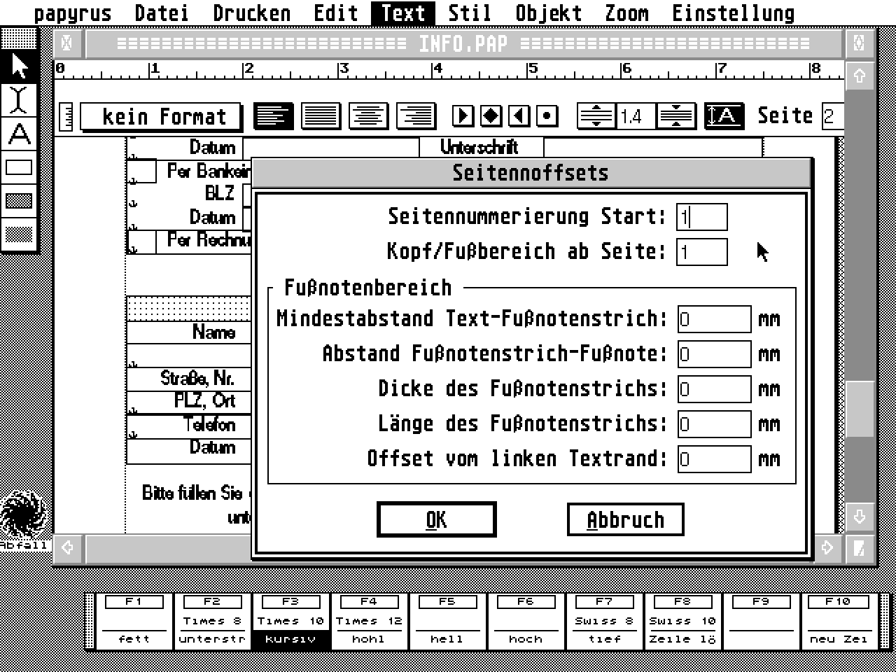 Papyrus atari screenshot