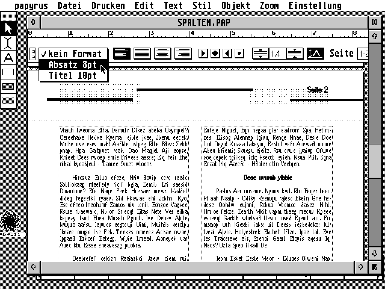 Papyrus atari screenshot