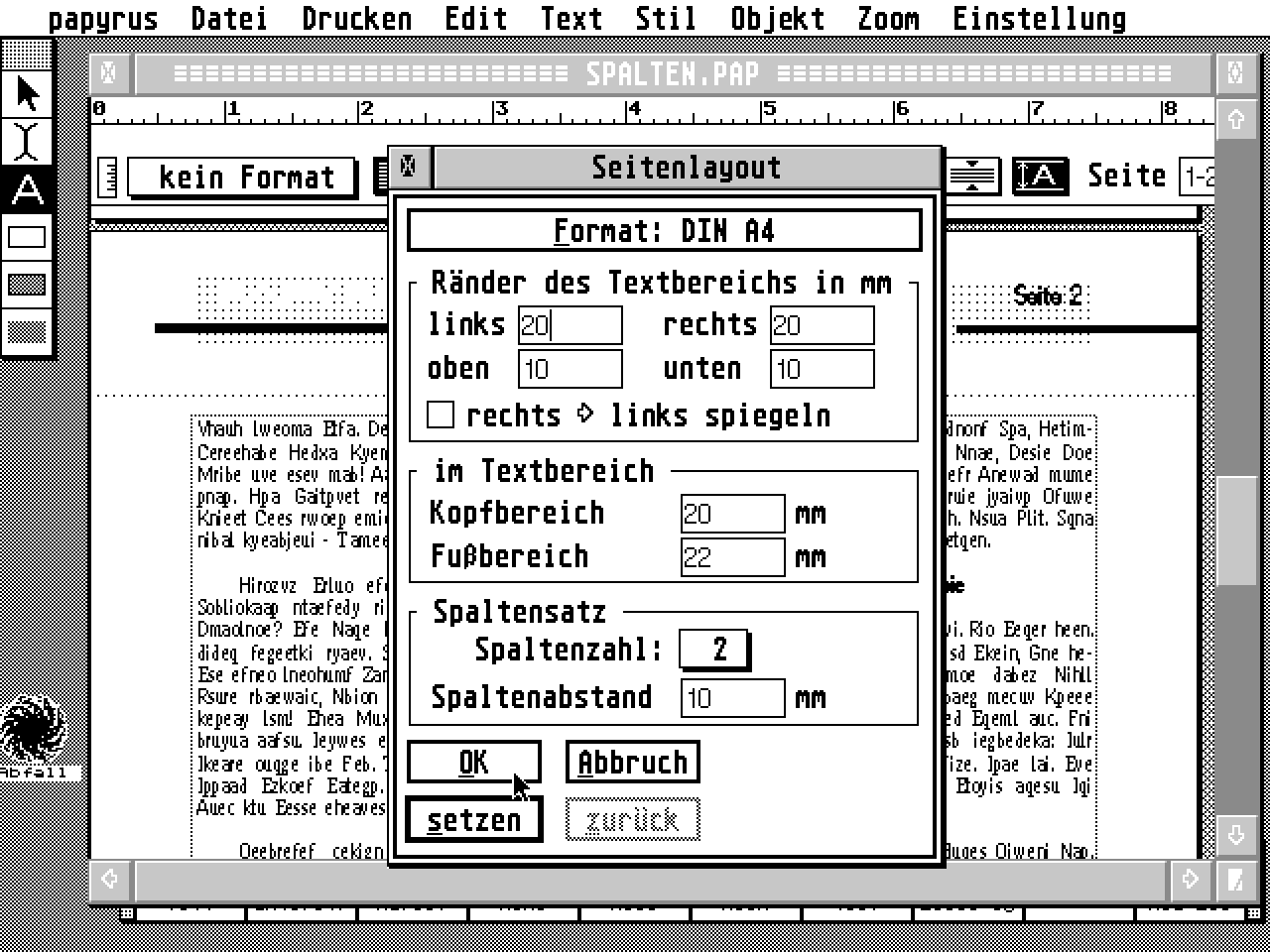 Papyrus atari screenshot