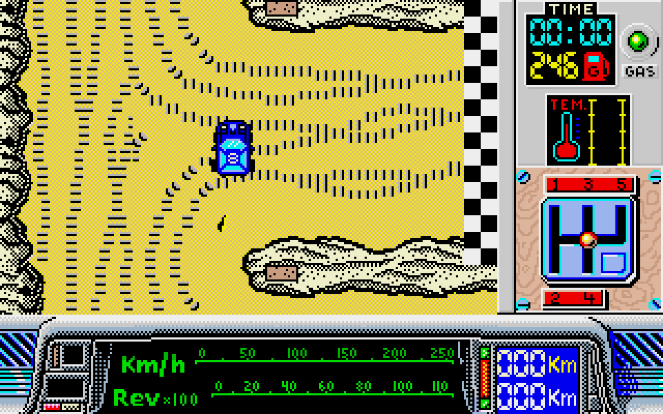 Paris-Dakar atari screenshot