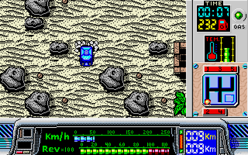 Paris-Dakar atari screenshot