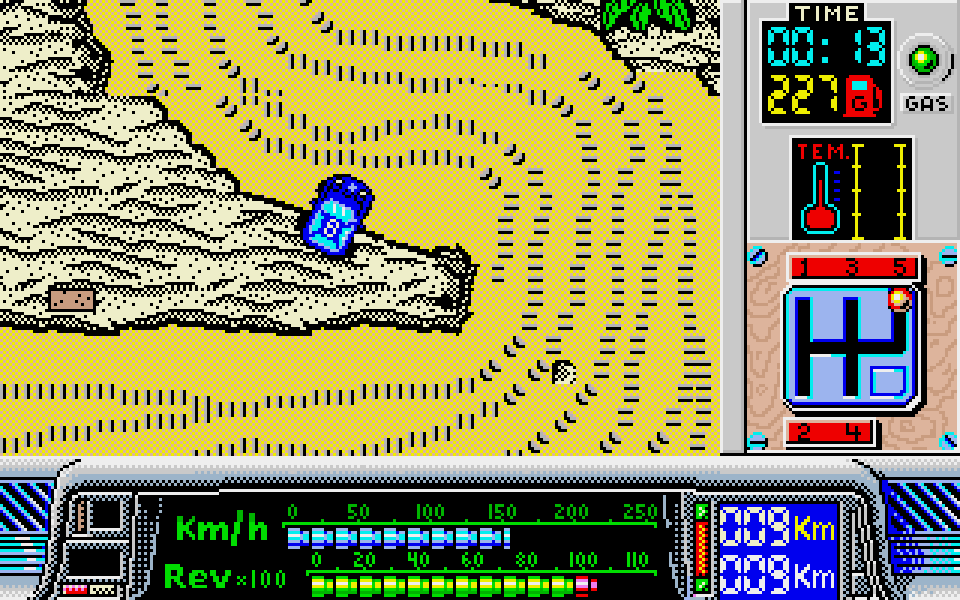 Paris-Dakar atari screenshot