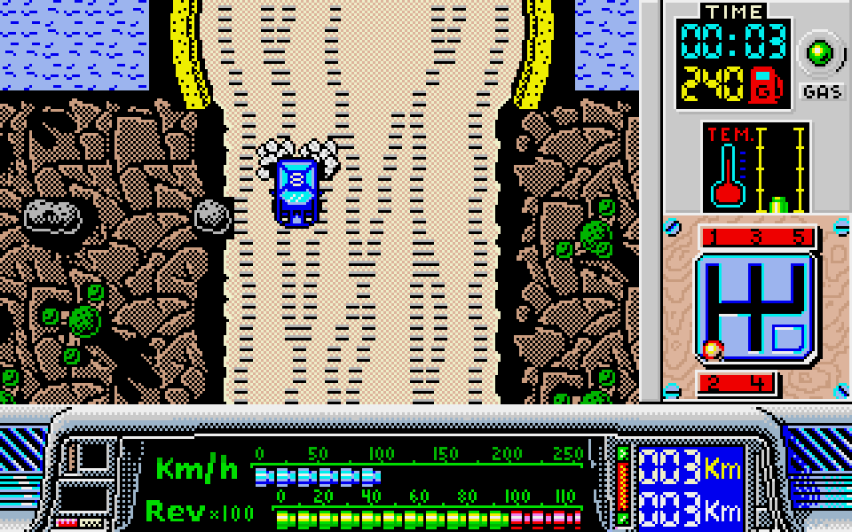 Paris-Dakar atari screenshot