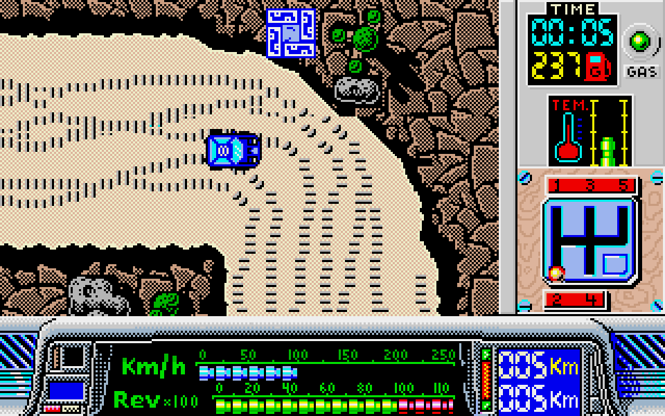 Paris-Dakar atari screenshot