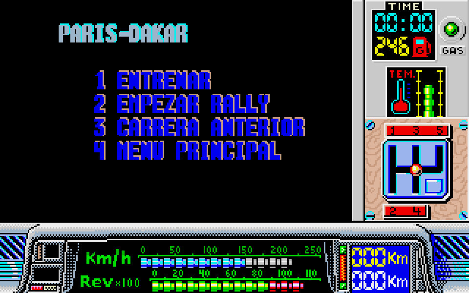 Paris-Dakar atari screenshot