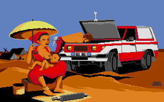 Paris Dakar 1990 atari screenshot