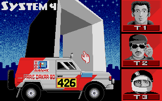 Paris Dakar 1990 atari screenshot