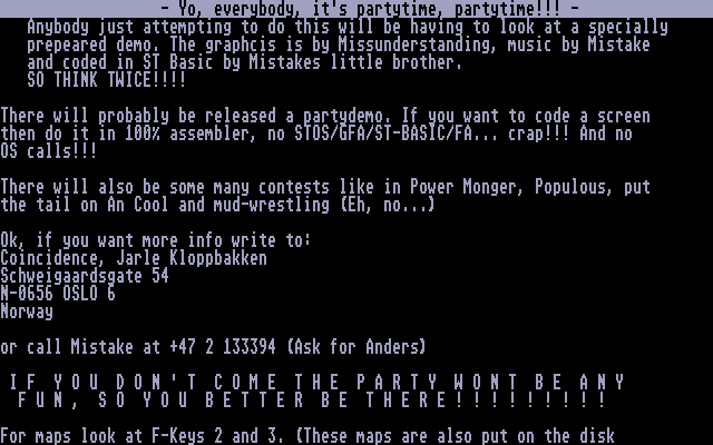 Party Time atari screenshot