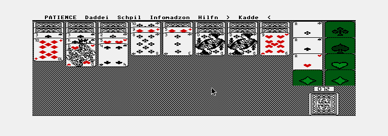 Patience atari screenshot