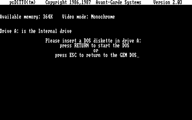 PC-Ditto atari screenshot