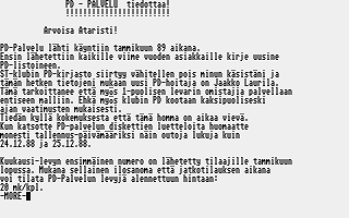 PD-Palvelu Kuukausilevyke 1989 / 01 atari screenshot