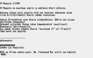 PD-Palvelu Kuukausilevyke 1989 / 01 atari screenshot