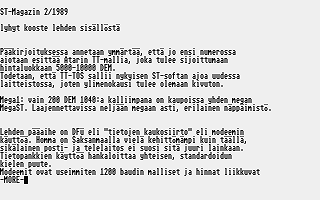 PD-Palvelu Kuukausilevyke 1989 / 02 atari screenshot