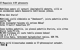 PD-Palvelu Kuukausilevyke 1989 / 04 atari screenshot