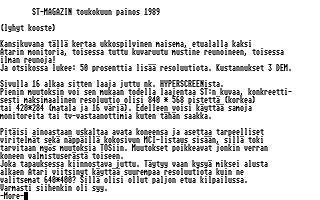 PD-Palvelu Kuukausilevyke 1989 / 05 atari screenshot