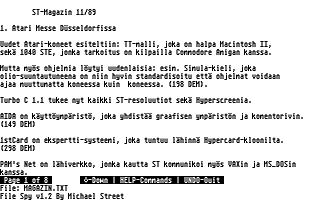 PD-Palvelu Kuukausilevyke 1989 / 11 atari screenshot