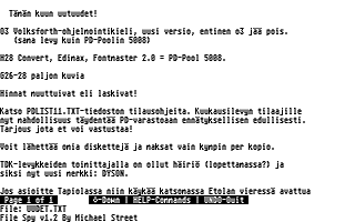 PD-Palvelu Kuukausilevyke 1989 / 11 atari screenshot