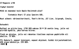 PD-Palvelu Kuukausilevyke 1990 / 01 atari screenshot