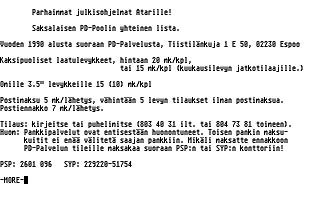 PD-Palvelu Kuukausilevyke 1990 / 01 atari screenshot