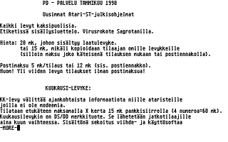 PD-Palvelu Kuukausilevyke 1990 / 02 atari screenshot
