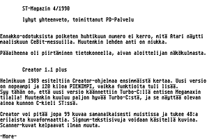 PD-Palvelu Kuukausilevyke 1990 / 04 atari screenshot
