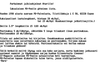 PD-Palvelu Kuukausilevyke 1990 / 04 atari screenshot