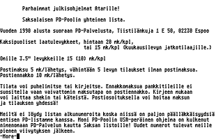 PD-Palvelu Kuukausilevyke 1990 / 05 atari screenshot