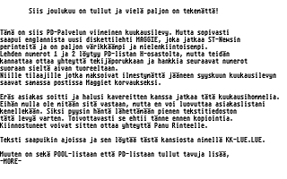 PD-Palvelu Kuukausilevyke 1990 / 12