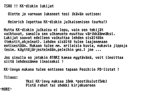 PD-Palvelu Kuukausilevyke 1990 / 12 atari screenshot