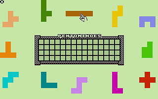Pentominoes atari screenshot