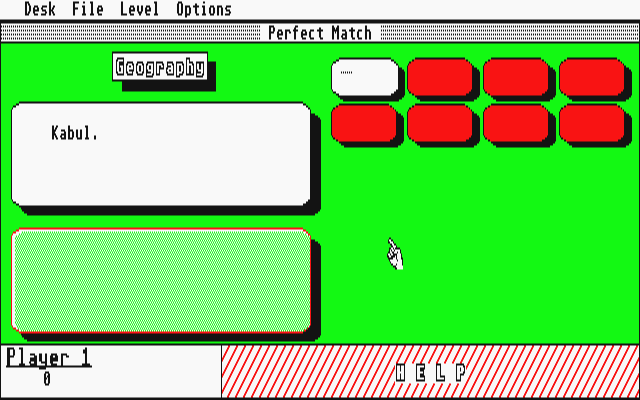 Perfect Match atari screenshot